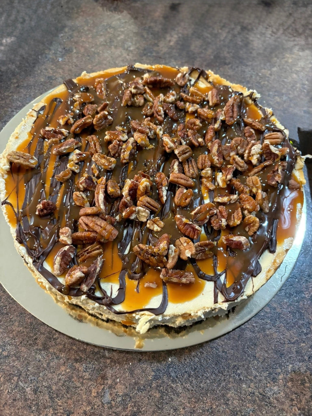Caramel Turtle Cheesecake